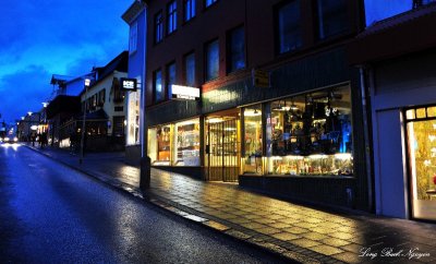 shops on Austturstraeli Reykjavik  Iceland