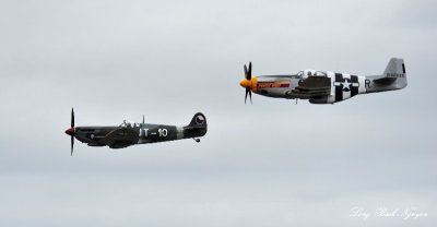 Spitfire and Mustang at SeaFair 2011