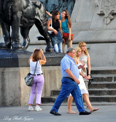 tourists in Barcelona