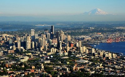 Seattle Skyline and Mt Rainier