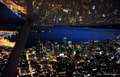 Wing over Seattle Skyline