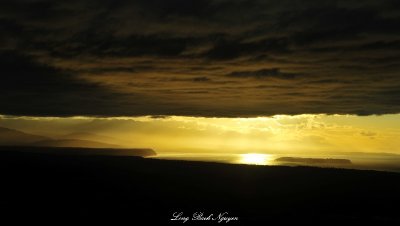 Protection Island and Sequim valley at sunset