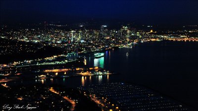 Seattle and Elliot Bay at night