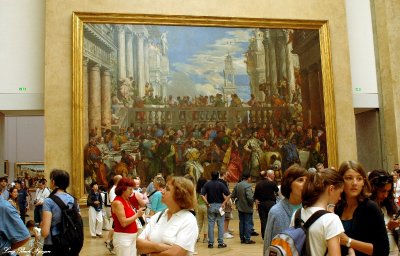 people in Louvre and in Painting