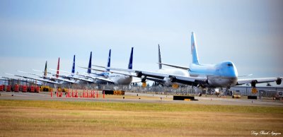 747 and 787 on runway 11