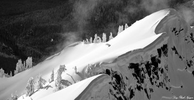 checking out the cliff, Cascade Mountains