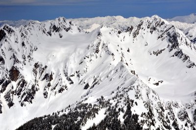 West Peak and Mount Anderson, Anderson Glacier, Olympic Mountains