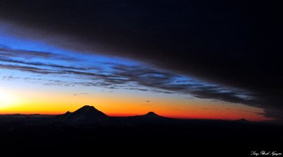 Mt Rainier, Mt Adams, Mt Hood, Cascades Mountain