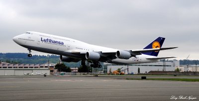 Lufthansa, Boeing 747-8i, Boeing Field, Seattle
