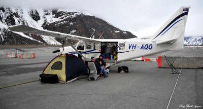GA8 Airvan pilots, Valdez Airport, Alaska