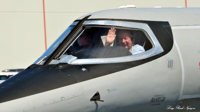 Clay Lacy, Joe Clark, Lear 24, N3137, Boeing Field, Seattle  