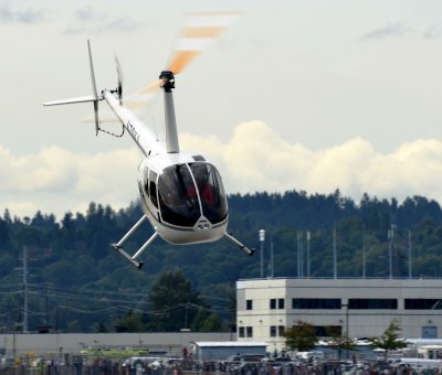 Robinson R44 helicopter, Boeing Field, Seattle