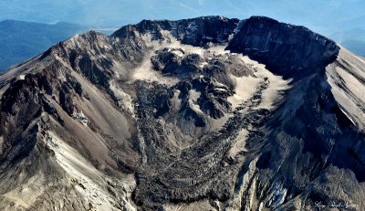 Mt St Helens crater and lava dome,  Washington