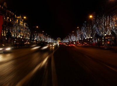 Avenue des Champs-lyses facing Place de la Concorde, Paris
