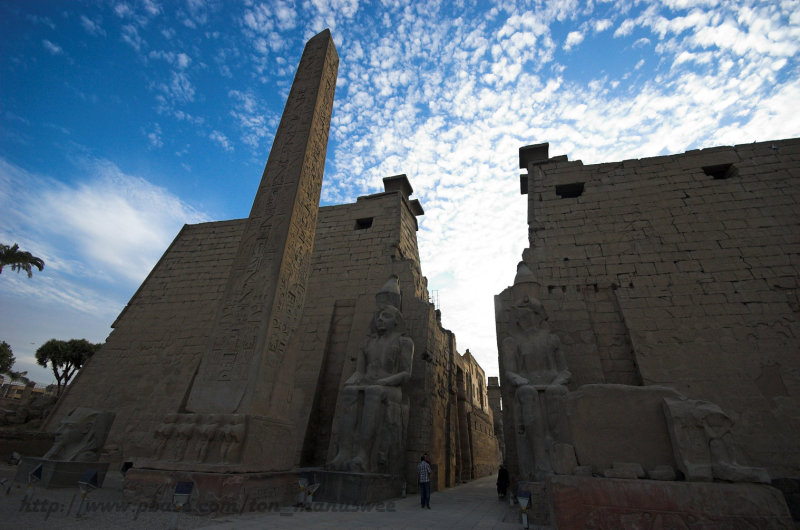 Luxor Temple; dedicated to the Theban Triad ( Amun, Mut, and Khonsu )