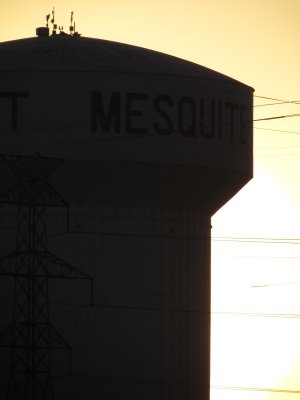 Sun going down on Mesquite
