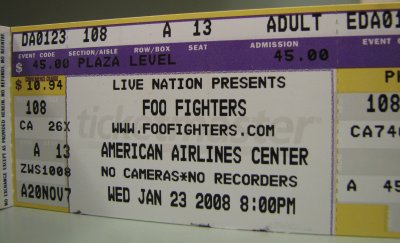 Foo Fighters Rock! 23 Jan. 2008