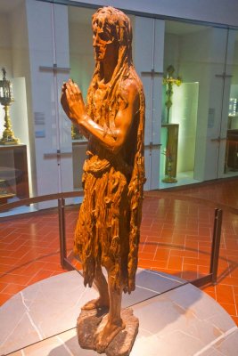 Mary Magdalen sculpted in wood by Donatello