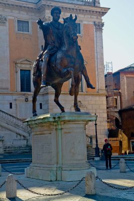 Reproduction of Equestrian Statue of Marcus Aurelius.  Original is in the Museum