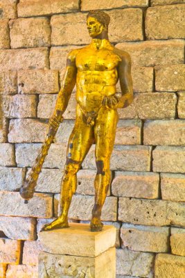 Gilded Bronze statue of Hercules