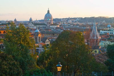 End of walk and afternoon, spectacular view of Rome