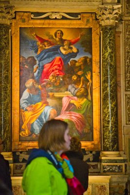 Assumption of the Virgin by Annibale Carracci in  the Cerasi Chapel of Santa Maria del Popolo