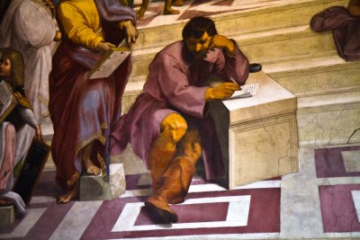Heraclitus represented by Michelangelo