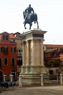 Equestrian monument to Bartolomeo Colleoni in the Campo di Santi Giovanni e Paolo