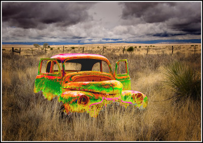 Old Car Distorted Color