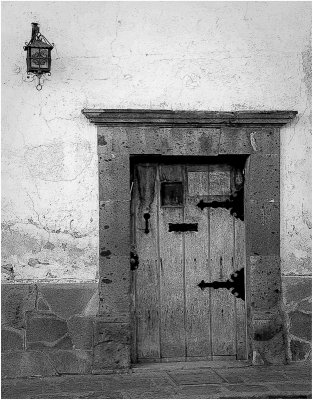  Old Door and Lamp