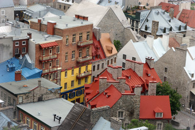 Topsy-Turvy Roofscape in Quebec City