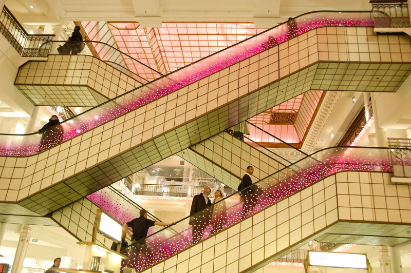 Upscale shopping at Bon Marche