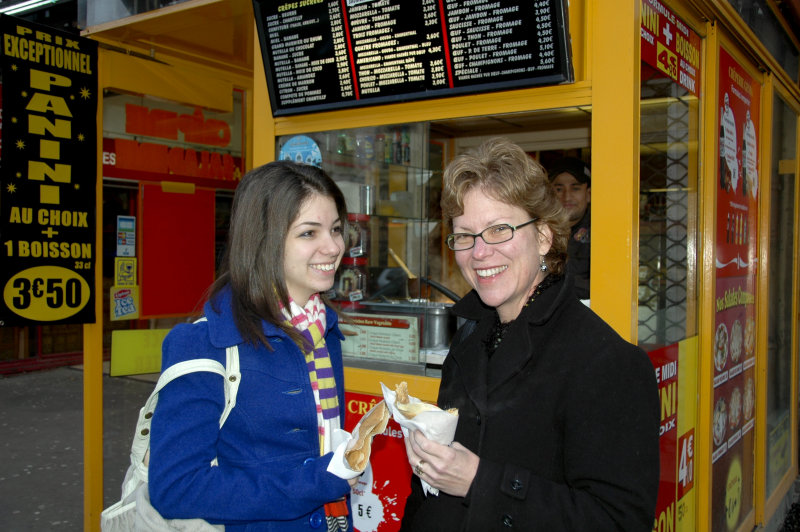 Our favorite crepe stand, on Boulevard Montparnasse