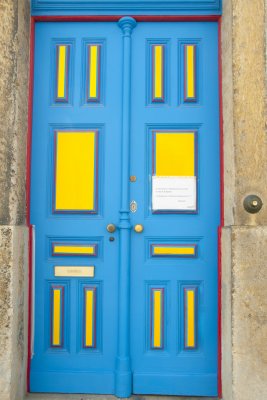 Colorful door in Alfama