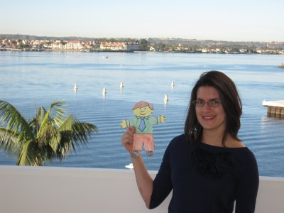 Flat Stanley with Bethany in San Diego
