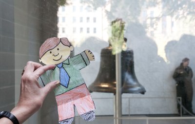Flat Stanley at the Liberty Bell in Philadelphia