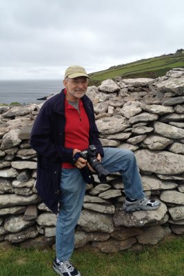 Me at Dunbeg Fort (iPhone photo by Jill)