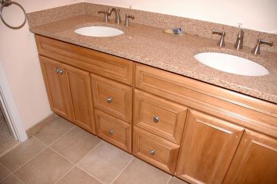End of week four:  another view of the double sink
