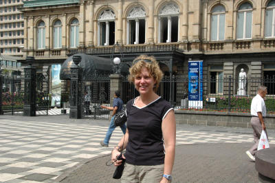 Jill in Front of the National Theater, San Jose