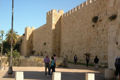 City wall near the Jaffa Gate