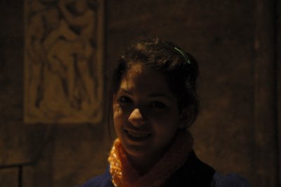 Sam inside Chartres Cathedral