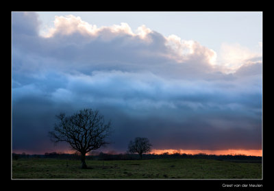 0345 wintertime in Dutch landscape