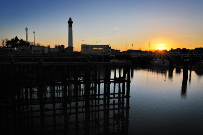 Coucher sur le port de Ouistreham