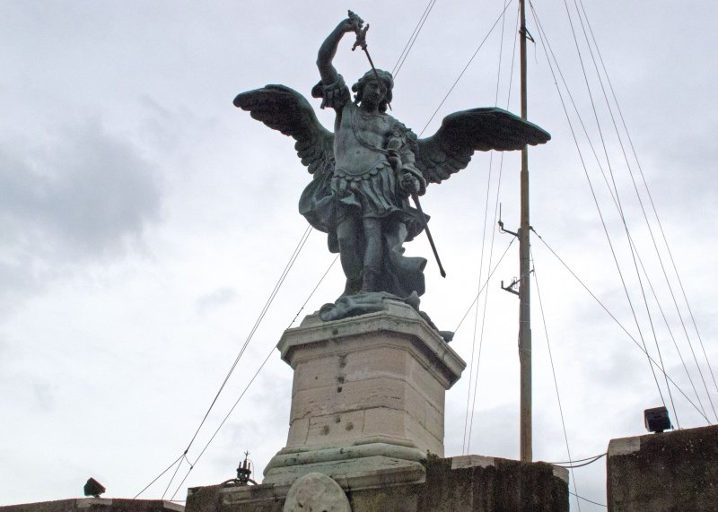 The Angel atop the castle