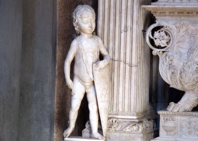  Putto (Desiderio da Settignano), the tomb of Carlo Marsuppini, Santa Croce