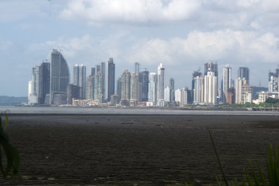 Panama City viewed over the old Panama mud flats
