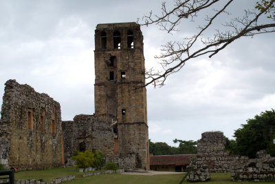 Old Panama City, Panam Viejo: founded in 1519, destroyed by Henry Morgan, the pirate, in 1671