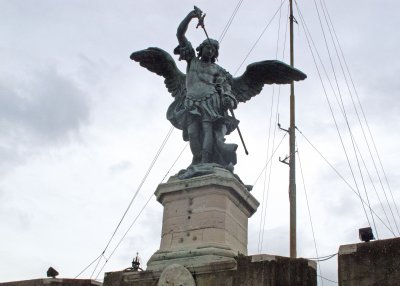 The Angel atop the castle