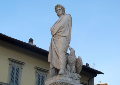 Statue of Dante in Piazza Santa Croce