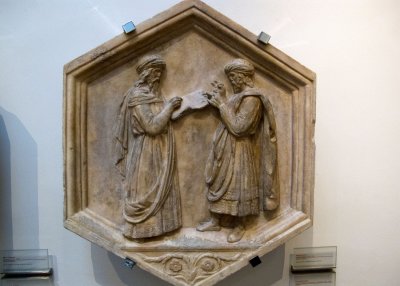 Euclid and Pythagoras (Luca della Robbia)